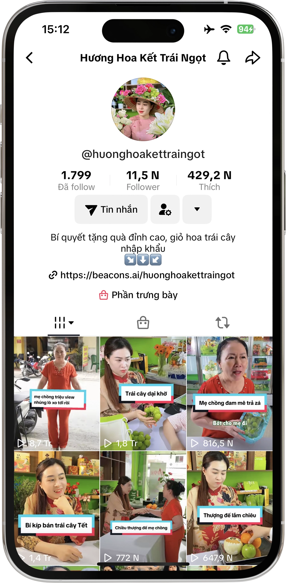 tiktok-huong-hoa-ket-trai-ngot